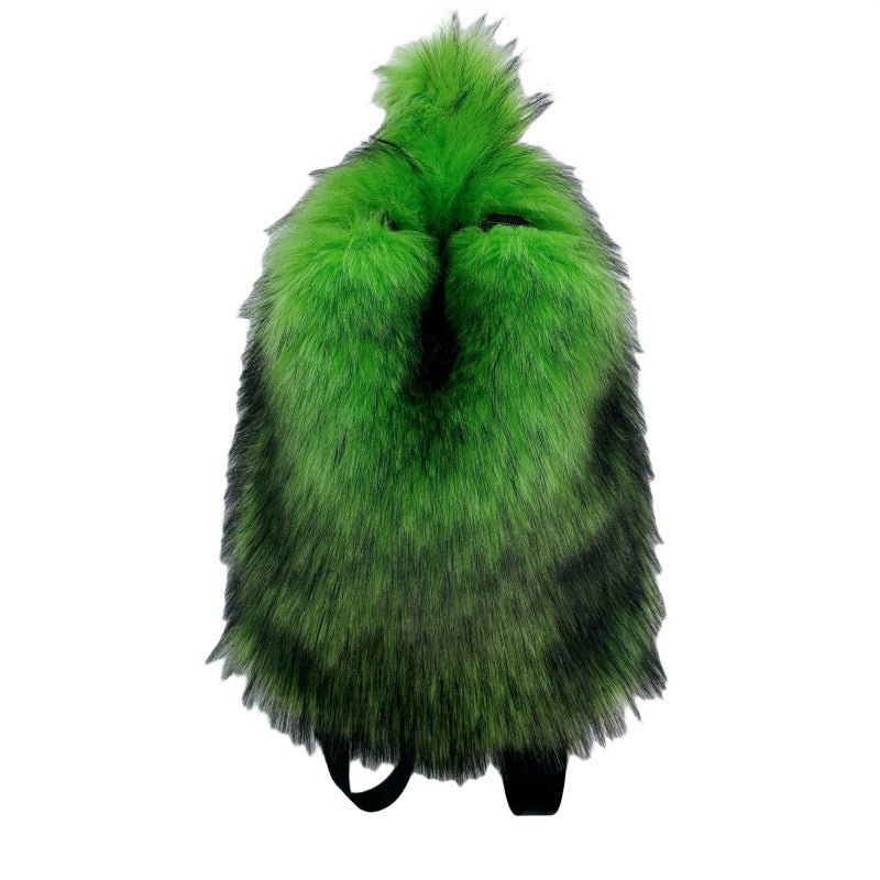 Fur Hot Girl Plush Backpack $89.00 Dana Fashion Color: Fluorescent Green Women's Bags Product information: Lining texture: PU Applicable scenario: leisure travel Color: white, sapphire blue, black, red, Lake blue, gray, orange red, glittering powder, star