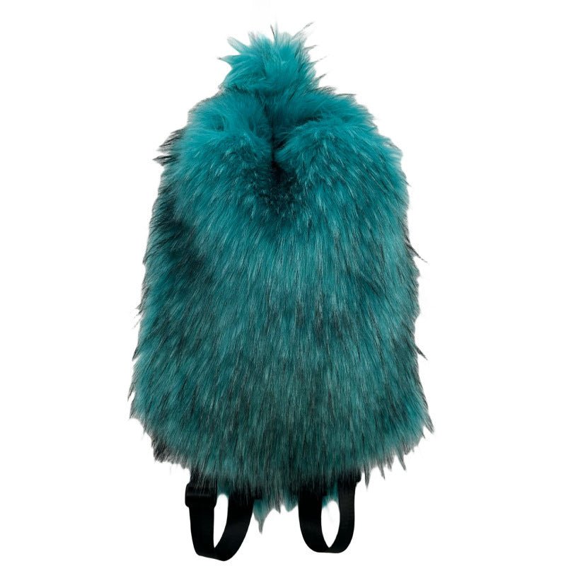Fur Hot Girl Plush Backpack $89.00 Dana Fashion Color: Lake Blue Women's Bags Product information: Lining texture: PU Applicable scenario: leisure travel Color: white, sapphire blue, black, red, Lake blue, gray, orange red, glittering powder, starry sky,