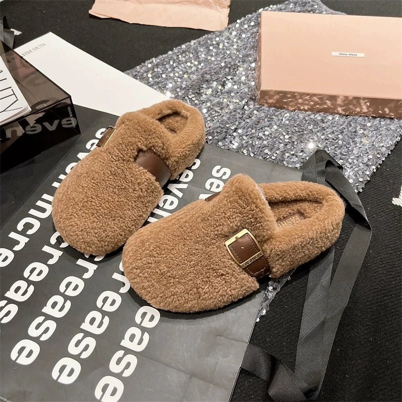 Furry Winter Flat Loafers Women Shoes Fashion Soft Sole Plus Velvet Cotton Shoes Female Soft Sole Round Toe Warm Casual Shoes 40 $35.99 Dana Fashion Color: black Shoe Size: 37 SPECIFICATIONS Whether with metal toe cap: No Flats Type: Loafers Upper Materia
