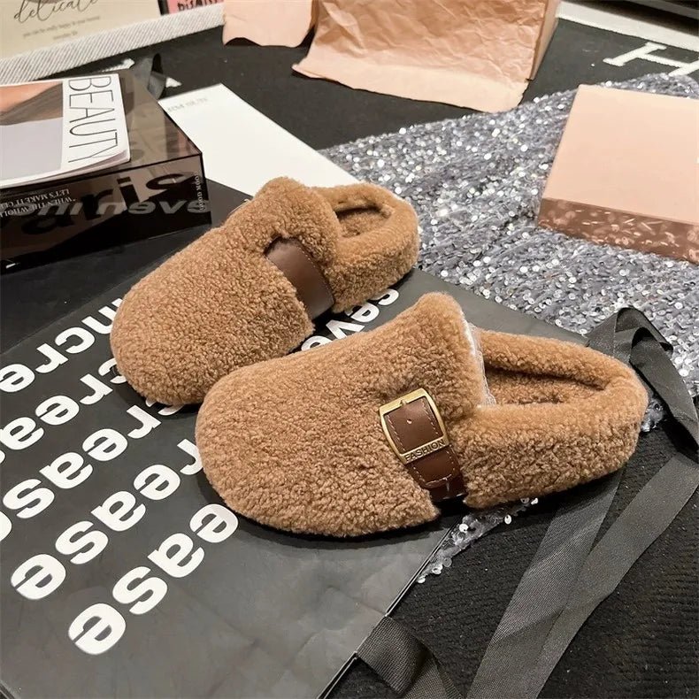 Furry Winter Flat Loafers Women Shoes Fashion Soft Sole Plus Velvet Cotton Shoes Female Soft Sole Round Toe Warm Casual Shoes 40 $35.99 Dana Fashion Color: camel Shoe Size: 35 SPECIFICATIONS Whether with metal toe cap: No Flats Type: Loafers Upper Materia