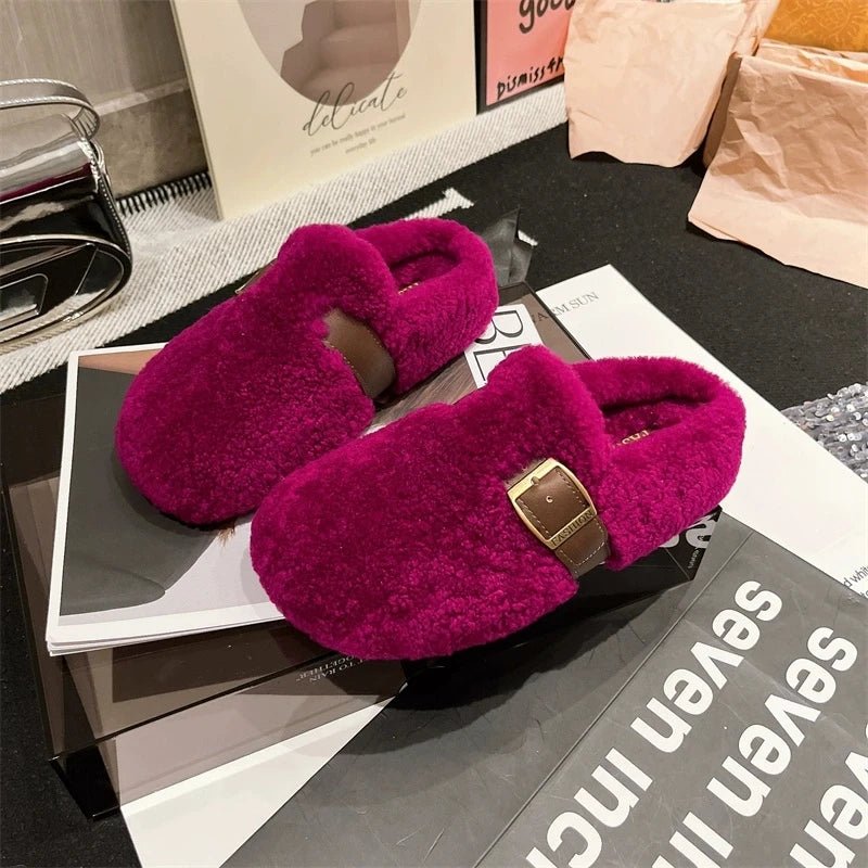 Furry Winter Flat Loafers Women Shoes Fashion Soft Sole Plus Velvet Cotton Shoes Female Soft Sole Round Toe Warm Casual Shoes 40 $35.99 Dana Fashion Color: black Shoe Size: 37 SPECIFICATIONS Whether with metal toe cap: No Flats Type: Loafers Upper Materia