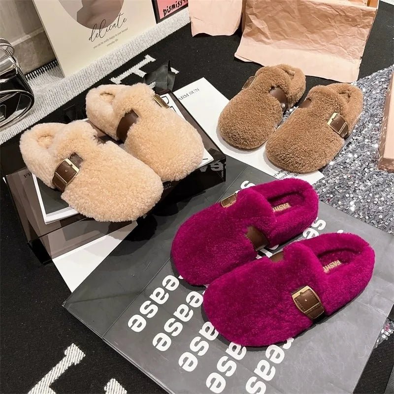 Furry Winter Flat Loafers Women Shoes Fashion Soft Sole Plus Velvet Cotton Shoes Female Soft Sole Round Toe Warm Casual Shoes 40 $35.99 Dana Fashion Color: black Shoe Size: 37 SPECIFICATIONS Whether with metal toe cap: No Flats Type: Loafers Upper Materia