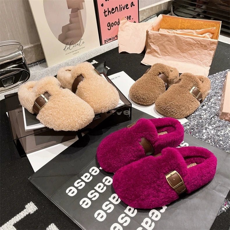 Furry Winter Flat Loafers Women Shoes Fashion Soft Sole Plus Velvet Cotton Shoes Female Soft Sole Round Toe Warm Casual Shoes 40 $35.99 Dana Fashion Color: black Shoe Size: 37 SPECIFICATIONS Whether with metal toe cap: No Flats Type: Loafers Upper Materia