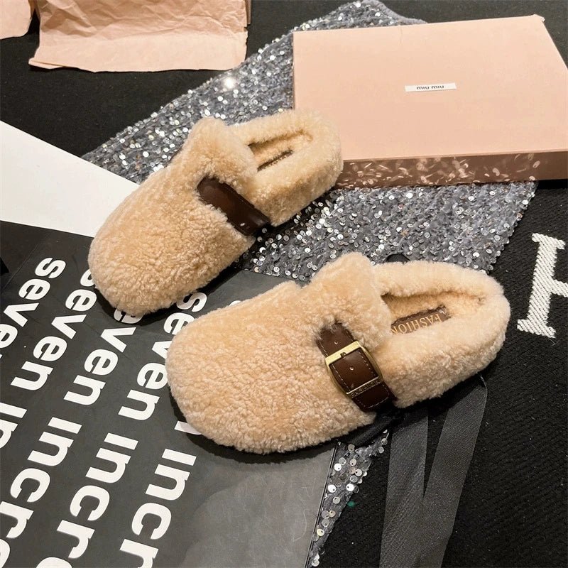 Furry Winter Flat Loafers Women Shoes Fashion Soft Sole Plus Velvet Cotton Shoes Female Soft Sole Round Toe Warm Casual Shoes 40 $35.99 Dana Fashion Color: black Shoe Size: 37 SPECIFICATIONS Whether with metal toe cap: No Flats Type: Loafers Upper Materia