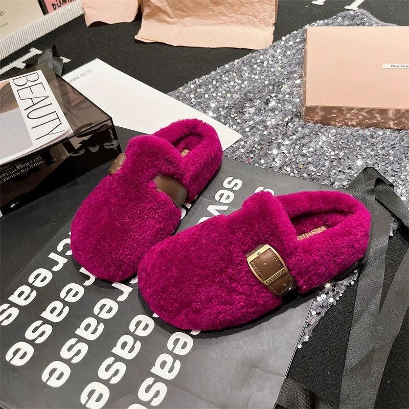 Furry Winter Flat Loafers Women Shoes Fashion Soft Sole Plus Velvet Cotton Shoes Female Soft Sole Round Toe Warm Casual Shoes 40 $35.99 Dana Fashion Color: black Shoe Size: 37 SPECIFICATIONS Whether with metal toe cap: No Flats Type: Loafers Upper Materia