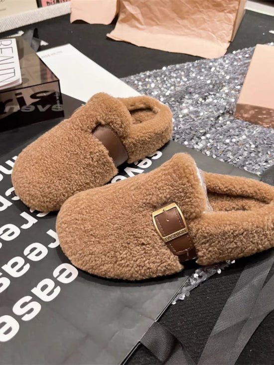 Furry Winter Flat Loafers Women Shoes Fashion Soft Sole Plus Velvet Cotton Shoes Female Soft Sole Round Toe Warm Casual Shoes 40 $35.99 Dana Fashion Color: black Shoe Size: 37 SPECIFICATIONS Whether with metal toe cap: No Flats Type: Loafers Upper Materia