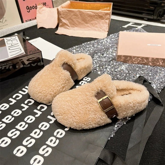 Furry Winter Flat Loafers Women Shoes Fashion Soft Sole Plus Velvet Cotton Shoes Female Soft Sole Round Toe Warm Casual Shoes 40 $35.99 Dana Fashion Color: black Shoe Size: 37 SPECIFICATIONS Whether with metal toe cap: No Flats Type: Loafers Upper Materia