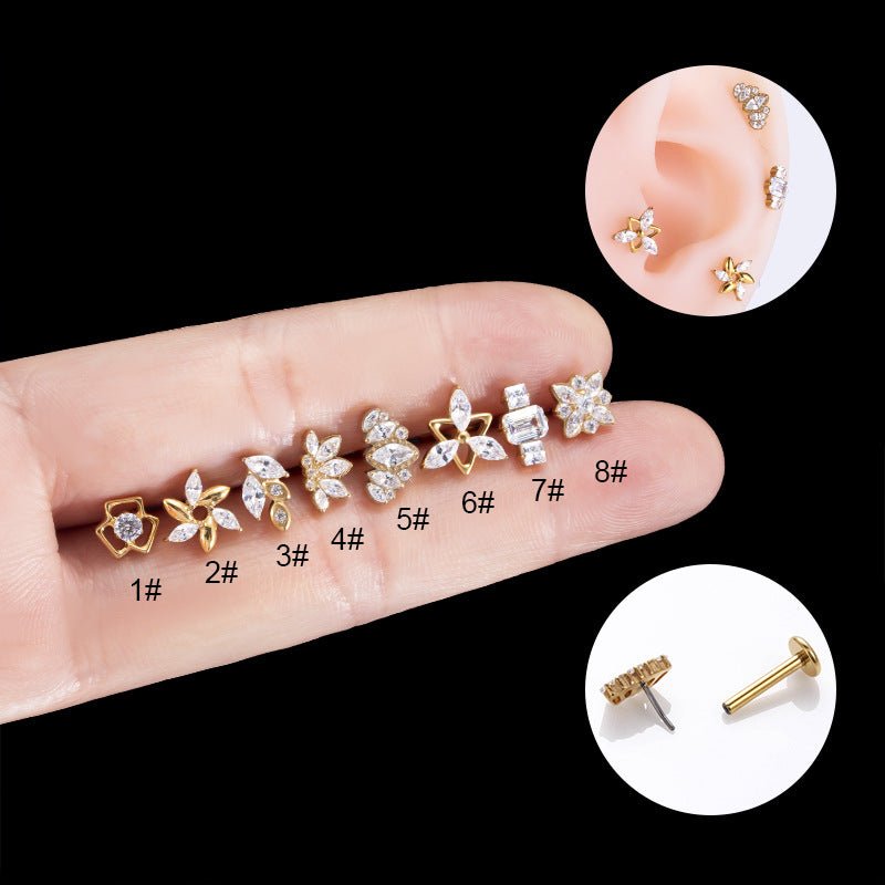G23 Titanium Plug-in Push Pin Zircon Ear Bone Stud $19.99 Dana Fashion Color: Titanium 545 Gold Specifications: Style1 Women's Accessories Product information: Type: otica stud Process: Electroplating Color: titanium 545-Silver, titanium 545-Gold Material