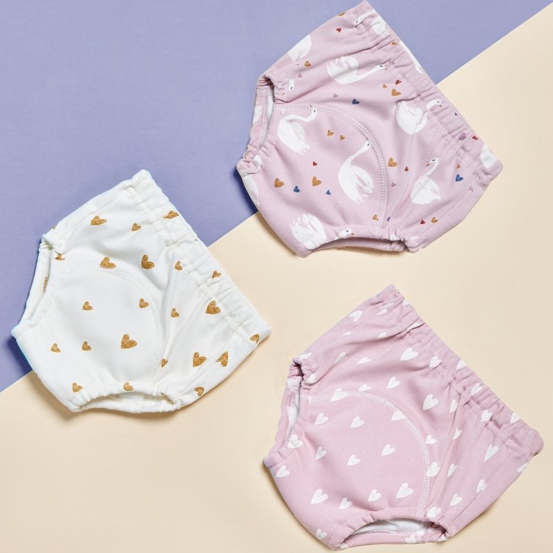 Gauze Baby Training Pants Pure Cotton Breathable 3 Pack $35.83 Dana Fashion Style: Swan Size: L Baby Clothing Product information: Color: Rainbow Series, Lamb series, Bee series, Duck series, geometric series, vehicle series, dachshund series, snail serie