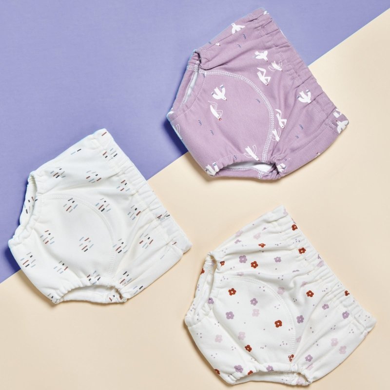 Gauze Baby Training Pants Pure Cotton Breathable 3 Pack $35.83 Dana Fashion Style: Seagull Size: L Baby Clothing Product information: Color: Rainbow Series, Lamb series, Bee series, Duck series, geometric series, vehicle series, dachshund series, snail se