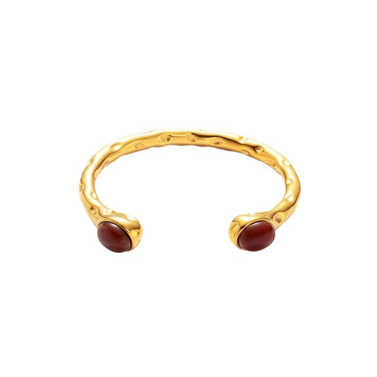 Genuine Gold Plated Titanium Steel Exquisite Zircon Opening Bracelet $35.00 Dana Fashion Color: Black Women's Accessories Product information: Process: Electroplating Color: white, black, red, green, pink Material: titanium steel Size: Opening Popular ele