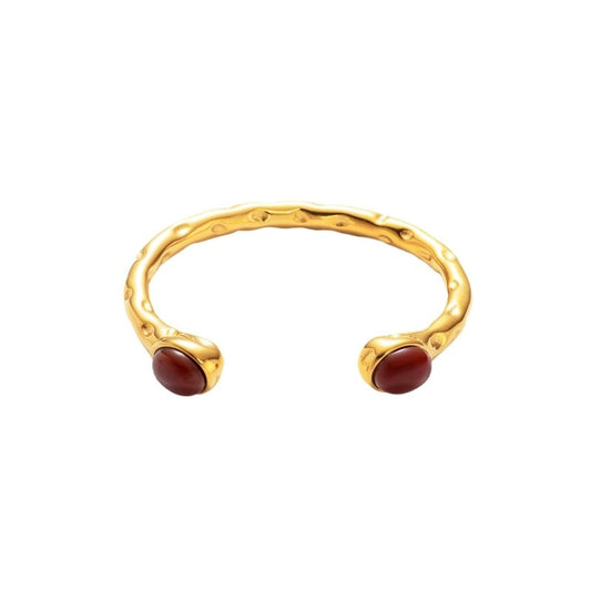 Genuine Gold Plated Titanium Steel Exquisite Zircon Opening Bracelet $35.00 Dana Fashion Color: Black Women's Accessories Product information: Process: Electroplating Color: white, black, red, green, pink Material: titanium steel Size: Opening Popular ele
