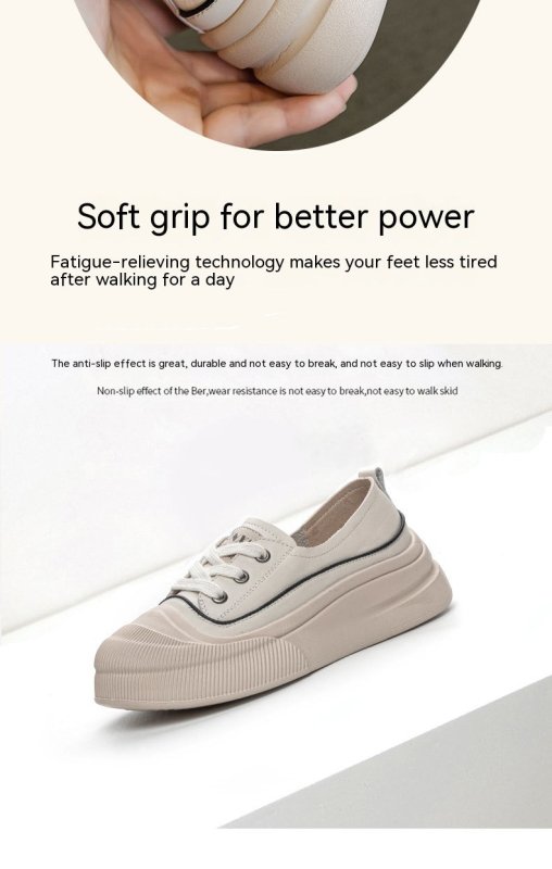 Genuine Leather Women's White Shoes Color Matching Lace-up Platform $79.22 Dana Fashion Color: Beige Color Size: 35 Women's shoes Product information: Pattern: color matching Lining material: imitation leather Applicable sports: Universal Color: Milky Whi