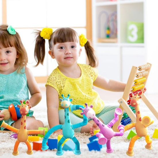 Giraffe Tubes Sensory Toys Novelty Spring Fidget Toy Stretch Tube Stress Relief Toy For Kid Birthday Gift Party Favors $28.85 Dana Fashion Color: 4color 6sets style: Without lamp Baby & Mother Overview: 【4-in-1 Innovative Design】 These deformable fidget t
