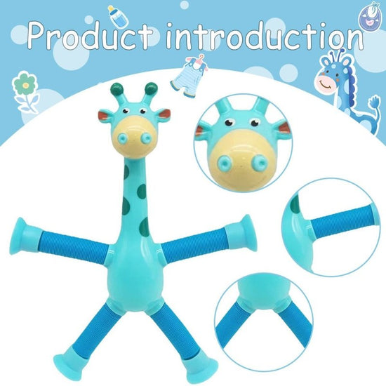 Giraffe Tubes Sensory Toys Novelty Spring Fidget Toy Stretch Tube Stress Relief Toy For Kid Birthday Gift Party Favors $28.85 Dana Fashion Color: 4color 6sets style: Without lamp Baby & Mother Overview: 【4-in-1 Innovative Design】 These deformable fidget t