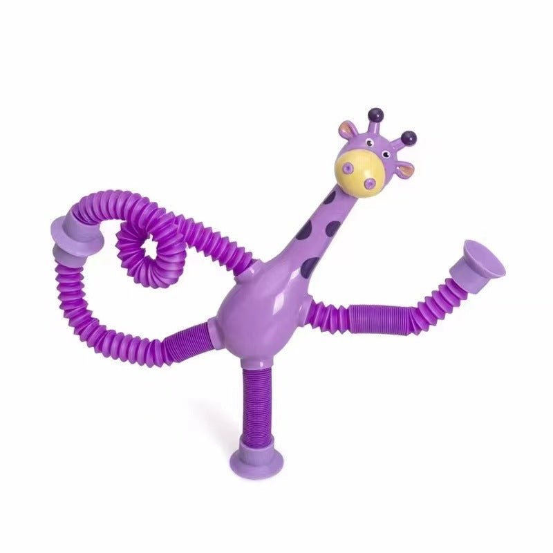 Giraffe Tubes Sensory Toys Novelty Spring Fidget Toy Stretch Tube Stress Relief Toy For Kid Birthday Gift Party Favors $28.85 Dana Fashion Color: 4color 6sets style: Without lamp Baby & Mother Overview: 【4-in-1 Innovative Design】 These deformable fidget t