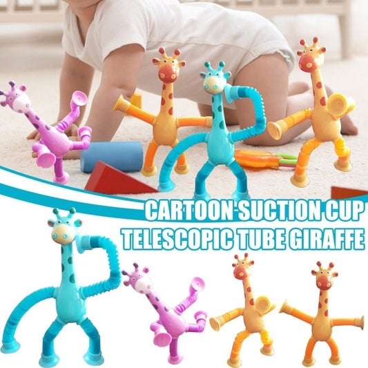 Giraffe Tubes Sensory Toys Novelty Spring Fidget Toy Stretch Tube Stress Relief Toy For Kid Birthday Gift Party Favors $28.85 Dana Fashion Color: 4color 6sets style: Without lamp Baby & Mother Overview: 【4-in-1 Innovative Design】 These deformable fidget t