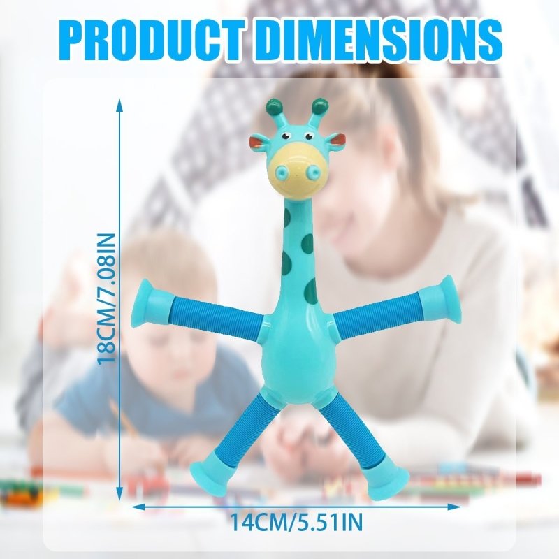 Giraffe Tubes Sensory Toys Novelty Spring Fidget Toy Stretch Tube Stress Relief Toy For Kid Birthday Gift Party Favors $28.85 Dana Fashion Color: 4color 6sets style: Without lamp Baby & Mother Overview: 【4-in-1 Innovative Design】 These deformable fidget t