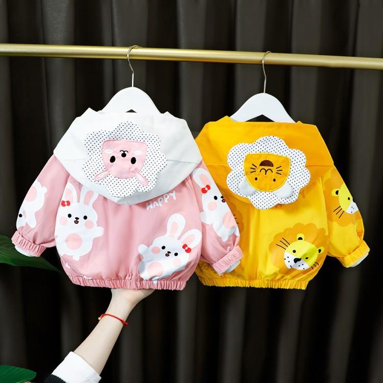 Girls All-match Casual Male Baby Female Baby Multicolor Cartoon Jacket $87.00 Dana Fashion Color: Green Child size: 100cm Baby Clothing Specification: Material: Cotton Fabric: Acetate Pattern: Cartoon animation Style: All-match Collar: Hooded Clothing pla