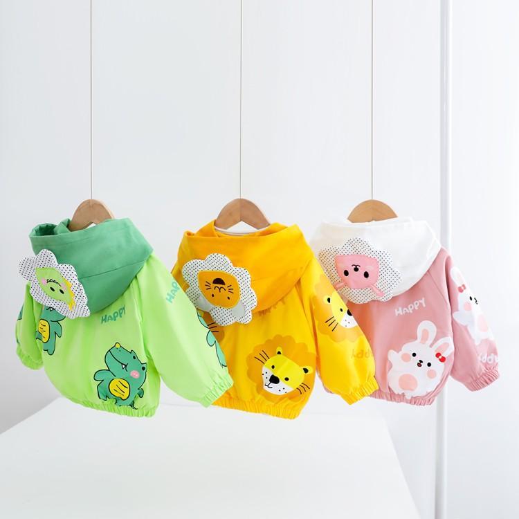 Girls All-match Casual Male Baby Female Baby Multicolor Cartoon Jacket $87.00 Dana Fashion Color: Green Child size: 100cm Baby Clothing Specification: Material: Cotton Fabric: Acetate Pattern: Cartoon animation Style: All-match Collar: Hooded Clothing pla