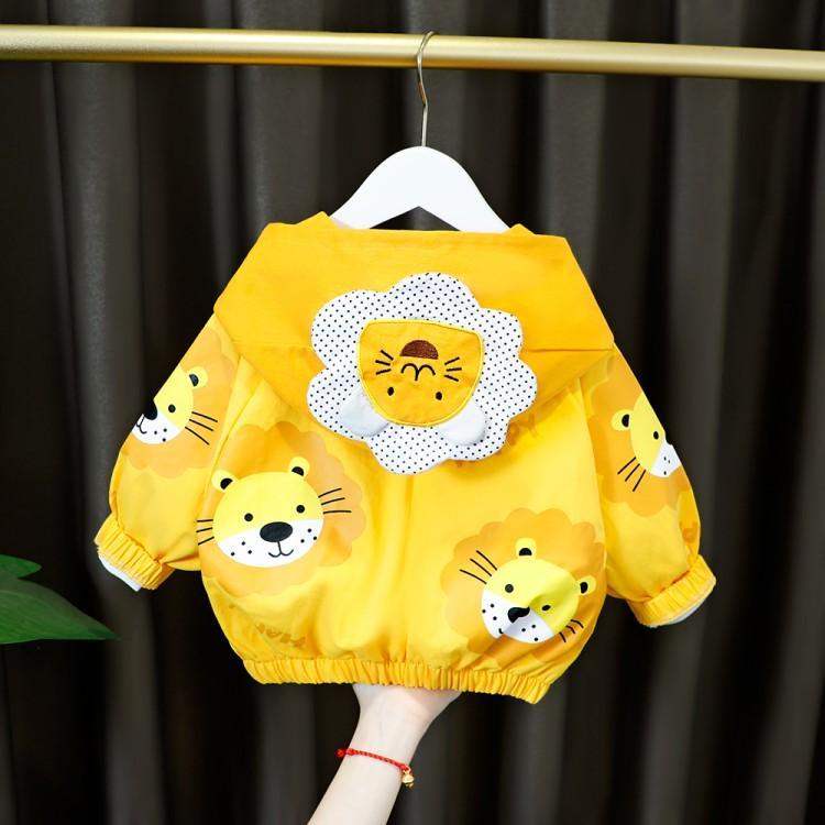 Girls All-match Casual Male Baby Female Baby Multicolor Cartoon Jacket $87.00 Dana Fashion Color: Green Child size: 100cm Baby Clothing Specification: Material: Cotton Fabric: Acetate Pattern: Cartoon animation Style: All-match Collar: Hooded Clothing pla
