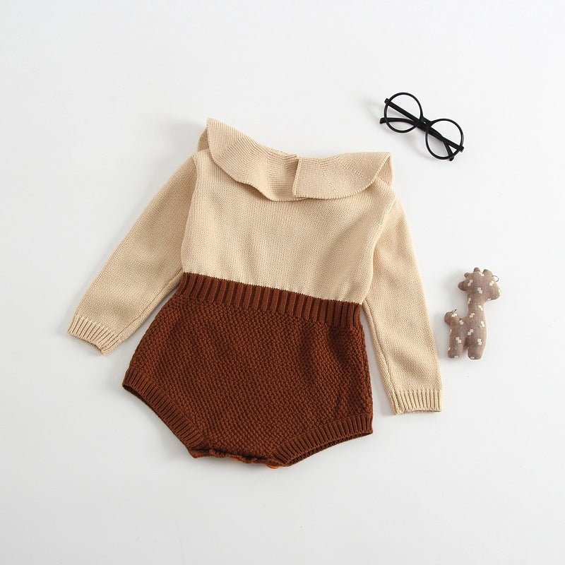 Girls' baby knitted wool jumpsuit romper $25.65 Dana Fashion Color: Blue Size: 100cm Baby Clothing Style: short climb Closure style: pullover Applicable gender: female Sleeve length: long sleeve Material name: Cotton Main fabric composition: cotton Main f