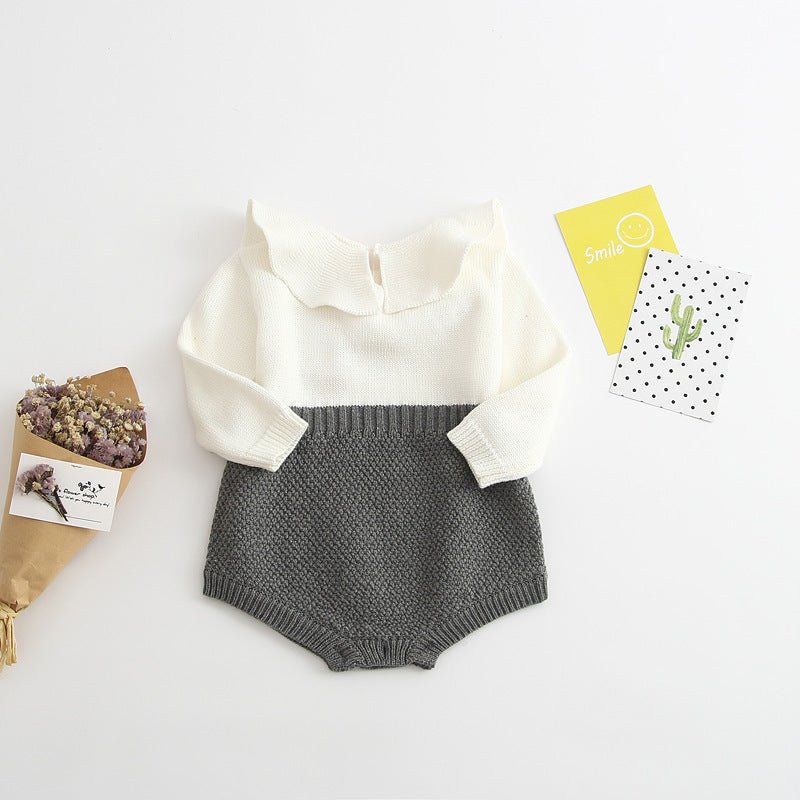 Girls' baby knitted wool jumpsuit romper $25.65 Dana Fashion Color: Blue Size: 100cm Baby Clothing Style: short climb Closure style: pullover Applicable gender: female Sleeve length: long sleeve Material name: Cotton Main fabric composition: cotton Main f