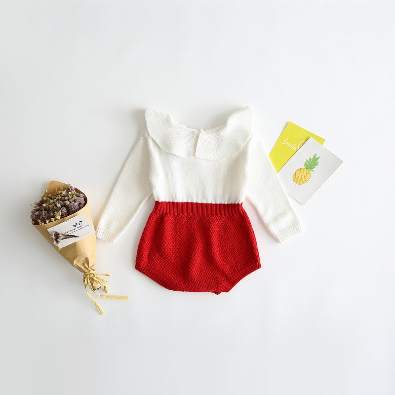 Girls' baby knitted wool jumpsuit romper $25.65 Dana Fashion Color: Blue Size: 100cm Baby Clothing Style: short climb Closure style: pullover Applicable gender: female Sleeve length: long sleeve Material name: Cotton Main fabric composition: cotton Main f