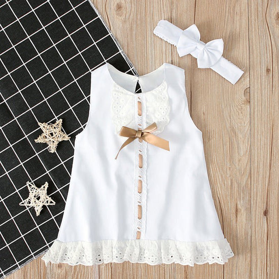 Girls baby sleeveless bow skirt $15.50 Dana Fashion Size: 100 yards Baby Clothing Dress length: above the knee, mini sleeve length Style: bell sleeve Collar: strapless sleeves Length (cm): short Style: official Style: suitable Wearing, in line with your n