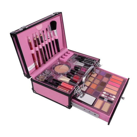 Girls Facial Cosmetics Sets Makeup Sets Nail Art Tools $189.99 Dana Fashion Color: Pink makeup Product information: Skin Type: General Efficacy: Concealer, Modification, Even skin tone Specifications: normal specifications Number of colors: eight colors a