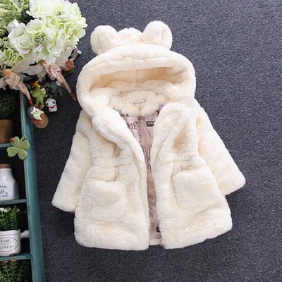 Girls faux fur winter jacket $36.14 Dana Fashion Color: Beige Size: 105cm Baby Clothing Main fabric composition: polyester fiber size length sleeve bust 90 43 28 30 100 46 30 31 110 49 33 32 120 53 35 34 130 56 38 35 140 59 41 37 unit：cm 1. Asian sizes ar