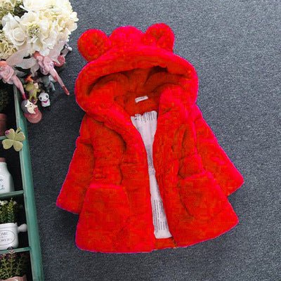 Girls faux fur winter jacket $36.14 Dana Fashion Color: Red Size: 105cm Baby Clothing Main fabric composition: polyester fiber size length sleeve bust 90 43 28 30 100 46 30 31 110 49 33 32 120 53 35 34 130 56 38 35 140 59 41 37 unit：cm 1. Asian sizes are