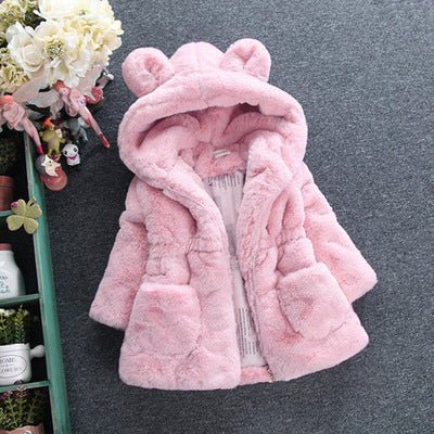 Girls faux fur winter jacket $36.14 Dana Fashion Color: Pink Size: 105cm Baby Clothing Main fabric composition: polyester fiber size length sleeve bust 90 43 28 30 100 46 30 31 110 49 33 32 120 53 35 34 130 56 38 35 140 59 41 37 unit：cm 1. Asian sizes are