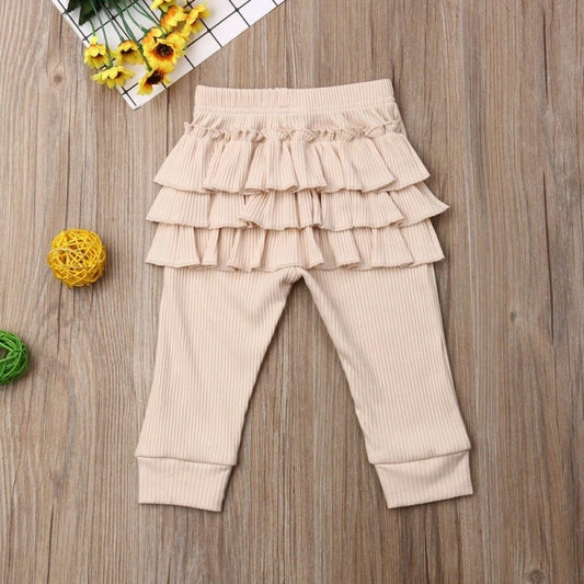 Girls' Lace Pants Outer Leggings $28.56 Dana Fashion Color: Beige Suit Height: 100cm Baby Clothing Product information: Pattern: solid color Color: beige, pink, white Suitable height: 70, 80, 90, 100, 110 Style: casual pants Fabric name: Cotton Element: C