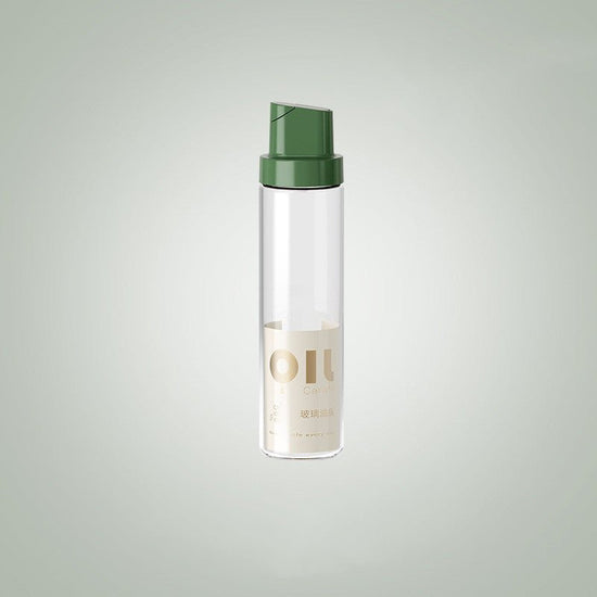 Glass Oil Kettle Automatic Opening And Closing Kitchen Gravity Sensor $15.50 Dana Fashion Color: Dark green Size: 500ml Dana's Kitchen Product information: Material: PP+Steel+Soda lime glass+Silicone Capacity: high-end model-platinum-500ml, high-end model