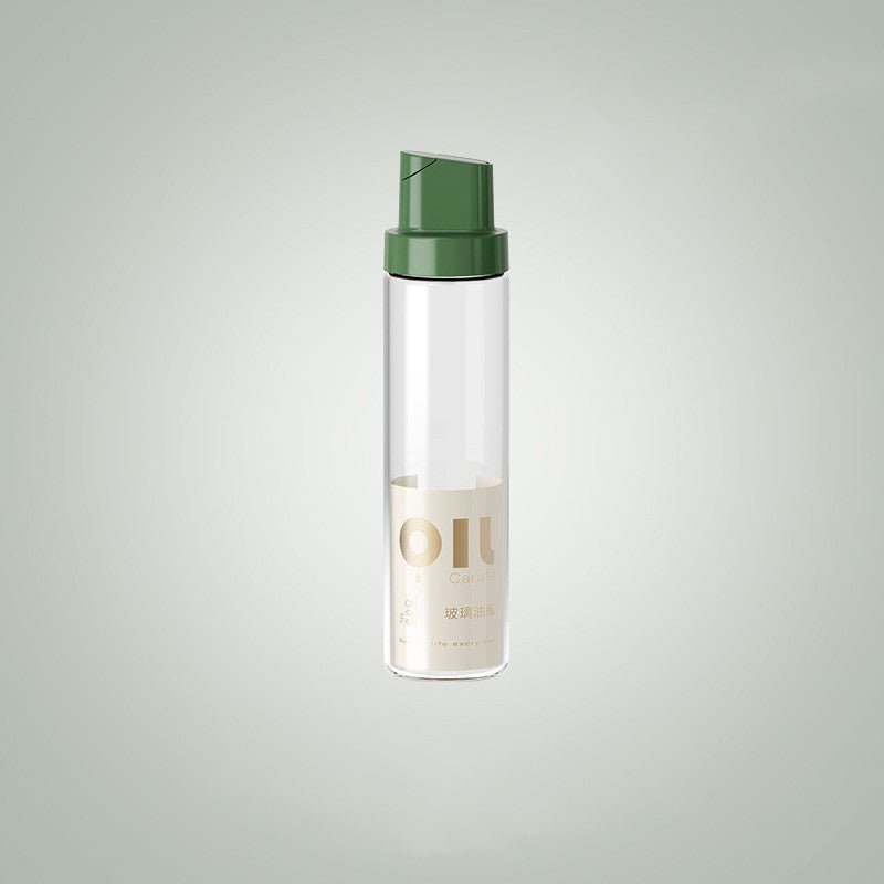 Glass Oil Kettle Automatic Opening And Closing Kitchen Gravity Sensor $15.50 Dana Fashion Color: Dark green Size: 500ml Dana's Kitchen Product information: Material: PP+Steel+Soda lime glass+Silicone Capacity: high-end model-platinum-500ml, high-end model