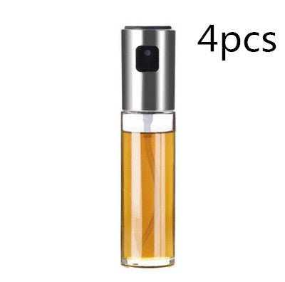 glass oil vinegar spray bottle $42.19 Dana Fashion format: 4pcs Space Silver Dana's Kitchen [name] ABS + glass oil vinegar spray bottle [material] ABS + high white glass [Specification] Diameter 4cm Height 17.5cm Single capacity 100ml [Features] Fine work