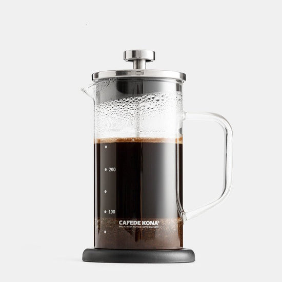 Glass Press Pot $32.35 Dana Fashion Color: Transparent Size: 350 ml Dana's Kitchen Model: CK8901 Material: Heat-resistant glass, stainless steel, PP, silicone Capacity: 350mL Color: black