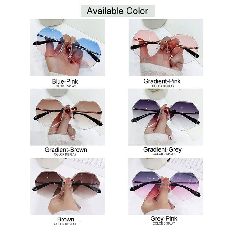 Glasses Cut-edge Sunglasses Polygonal Ladies Sunglasses $19.00 Dana Fashion Color: Ashes Women's Accessories Product information: Glasses structure: frame Whether it is polarized: No Lens material: TAC Frame material: metal Style: Female Strength: strong