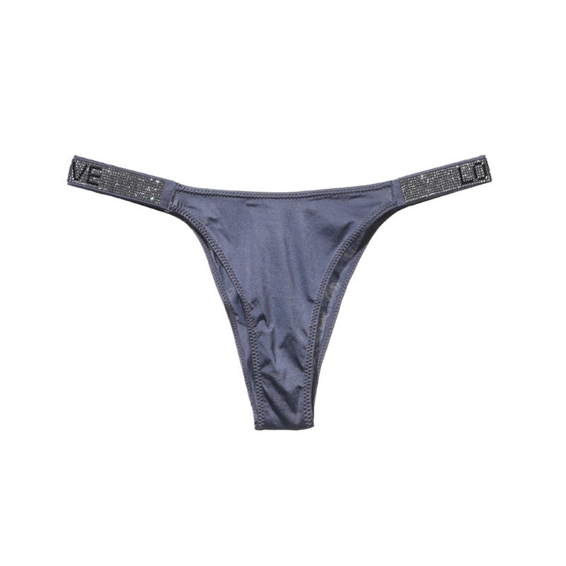 Glossy Thin Belt Hip-Lifting Sports Fitness Underwear Women $29.50 Dana Fashion Color: Blue Size: L Women's clothing Specification: Function: Hip lift Material: Polyester fiber (polyester) Style: Sexy Waist type: High waist Clothing style details: Diamond