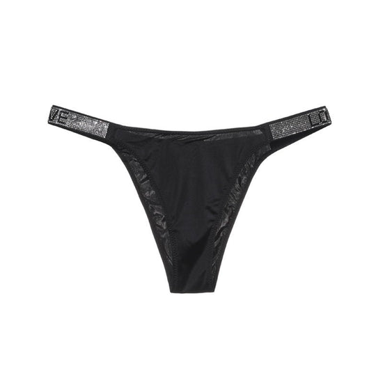 Glossy Thin Belt Hip-Lifting Sports Fitness Underwear Women $29.50 Dana Fashion Color: Black Size: L Women's clothing Specification: Function: Hip lift Material: Polyester fiber (polyester) Style: Sexy Waist type: High waist Clothing style details: Diamon