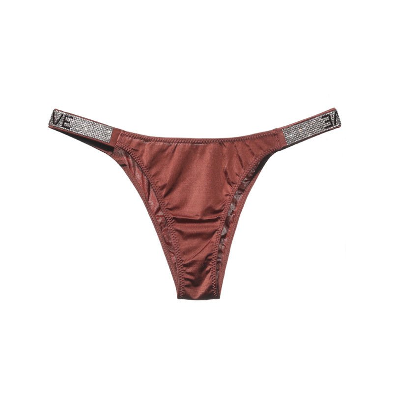 Glossy Thin Belt Hip-Lifting Sports Fitness Underwear Women $29.50 Dana Fashion Color: Red Size: L Women's clothing Specification: Function: Hip lift Material: Polyester fiber (polyester) Style: Sexy Waist type: High waist Clothing style details: Diamond