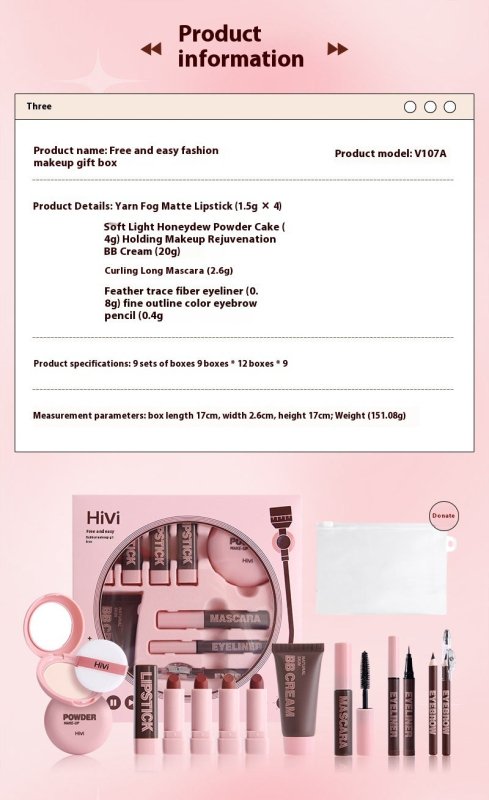 Glue Record Limited Lipstick Powder Beauty Gift Set $47.39 Dana Fashion Color Classification: Suit Gift Box makeup Product information: Color: Pink Applicable people: Ladies Specification: Standard specifications Applicable skin type: Universal Color clas