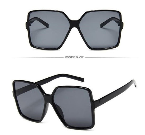 Goggles Women Sunglasses Personality And Elegance $27.75 Dana Fashion style: B Women's Accessories Product information: Style: personality, elegant, avant-garde and comfortable Applicable gender: female Style: A bright black double gray, B bright black fu