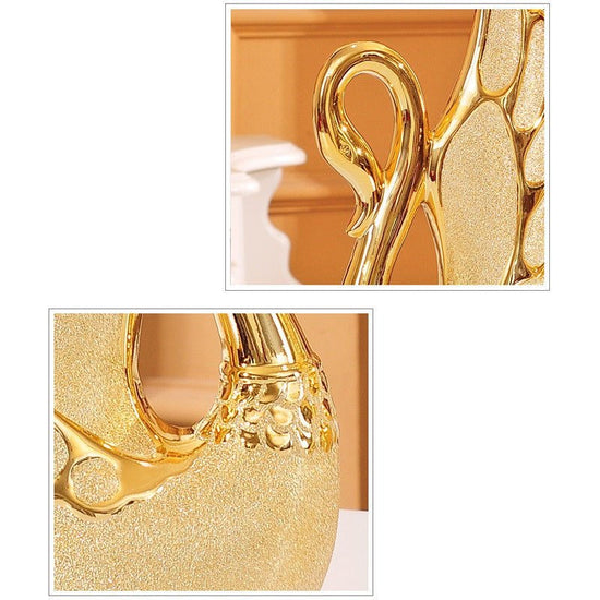 Gold-plated swan ornaments $79.00 Dana Fashion Color: Golden Size: S Dana's Kitchen Material: white porcelain Process: electroplating Surface technology: electroplating