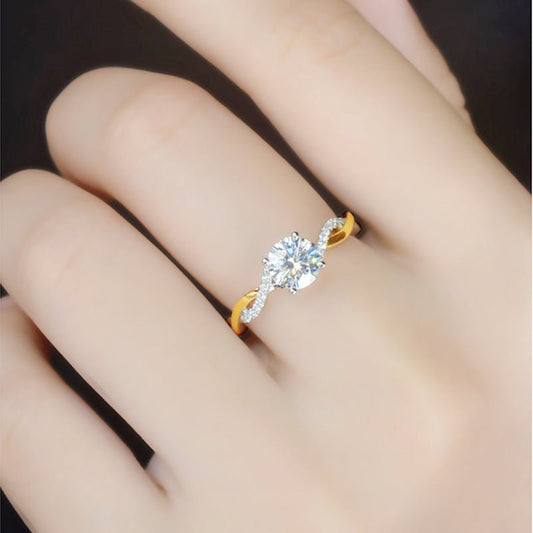 Gold Plated Two Tone Ring $15.00 Dana Fashion Color: Gold Size: Adjustable Opening Women's Accessories Product information: Treatment Process: Electroplating Color: twisted arm ring [gold double color], twisted arm ring [white gold color]] Size: adjustabl