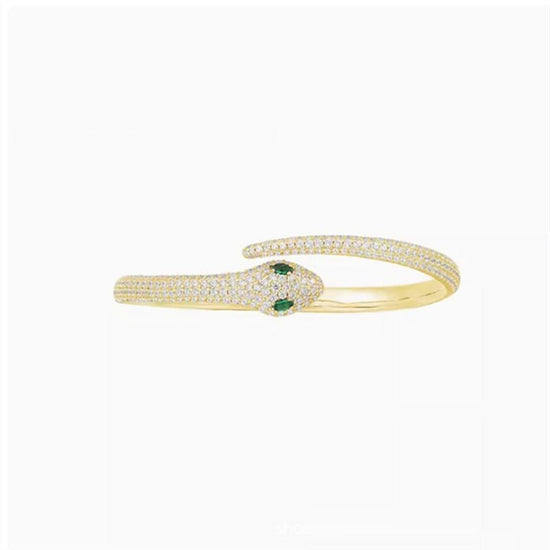 Golden Silver Snake Female Open-ended Bracelet $98.50 Dana Fashion Color: Gold Bracelet Women's Accessories Product information: Treatment Process: Electroplating Color: gold snake bracelet, silver bracelet Applicable population: Female Material: Alloy Mo