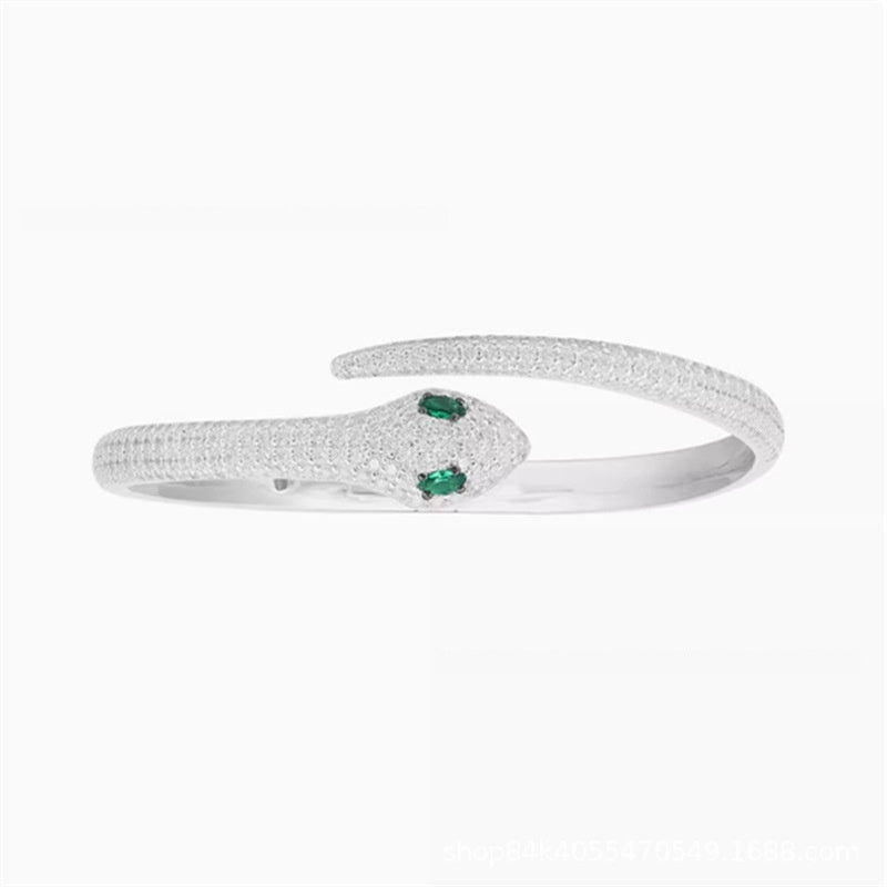 Golden Silver Snake Female Open-ended Bracelet $98.50 Dana Fashion Color: Silver Bracelet Women's Accessories Product information: Treatment Process: Electroplating Color: gold snake bracelet, silver bracelet Applicable population: Female Material: Alloy