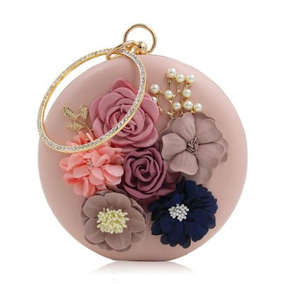 Gorgeous Round Clutches - RED $85.00 Dana Fashion Color: Pink Women's Bags Texture: PU material Process: artificial leather Closed way: lock pattern: plain Style: European and American Fashion shape: round box Condition: New Popular elements: flowers size