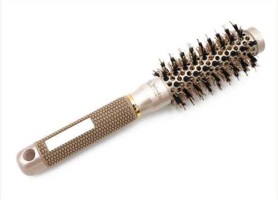 Hair Comb Brush Nano Hairbrush Ceramic Ion Round Barrel Comb Hairdressing Hair Salon Styling Tool $25.00 Dana Fashion style: A Beauty Tools Product material: Material: ABS Details: Product category: Curling comb Size: Above 20cm Ceramic panel/uniform heat